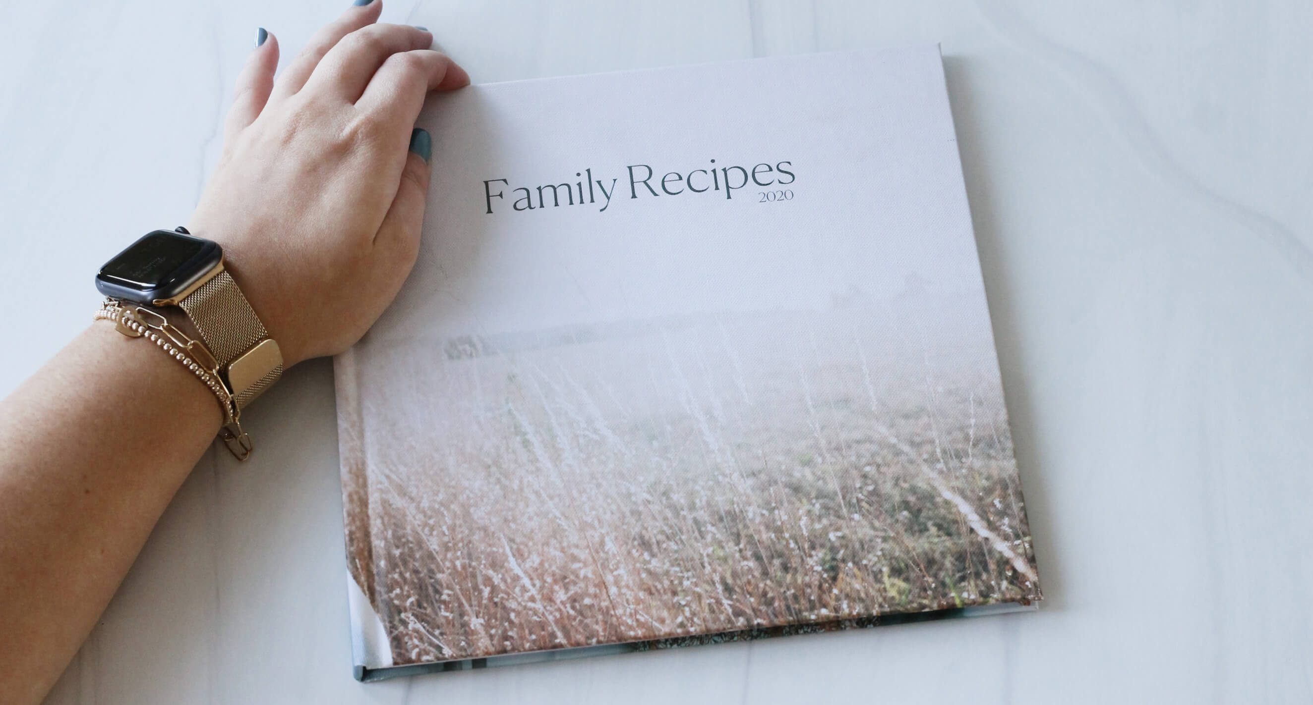 Exterior of family family recipe book