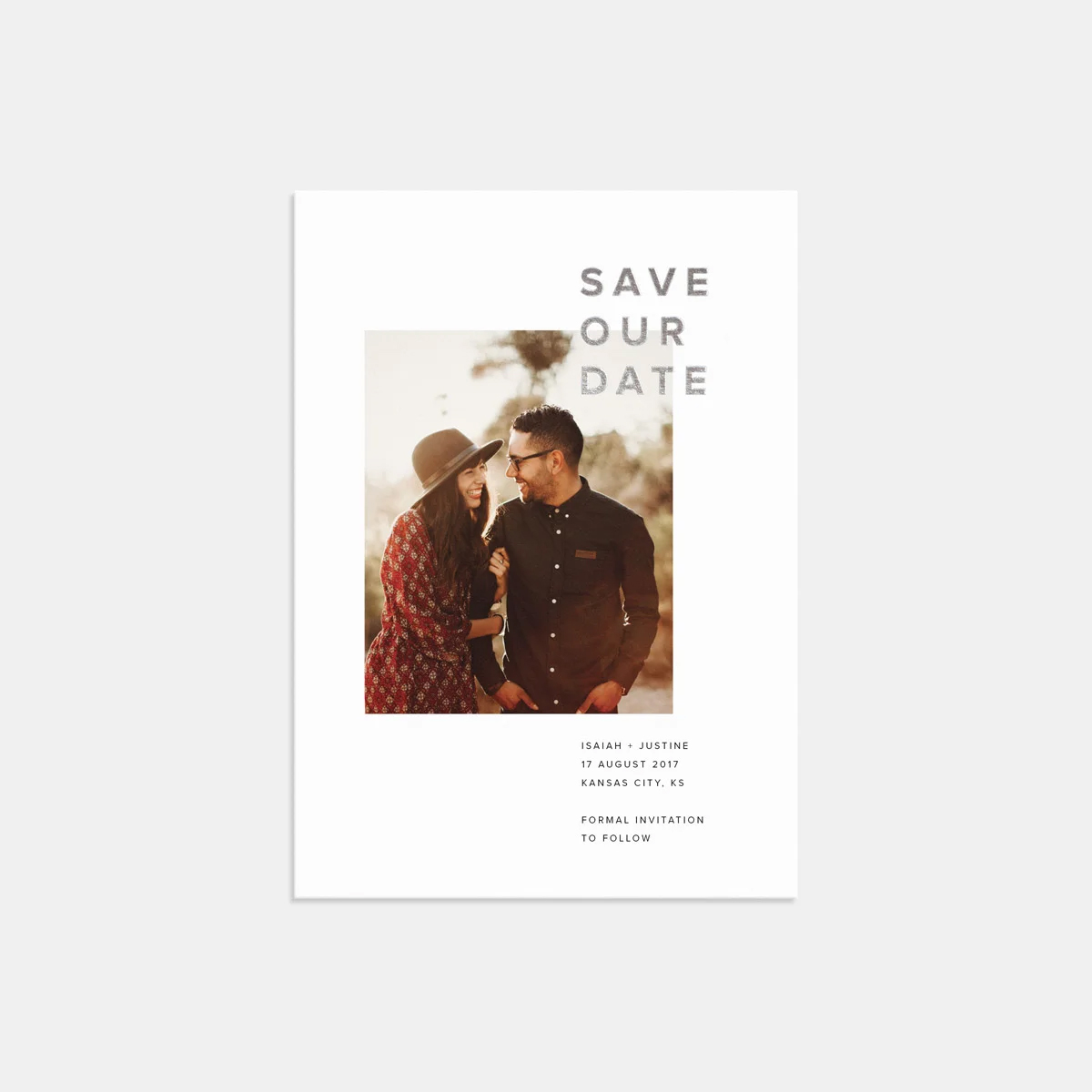 Artifact Uprising Save Our Date Card With Foil