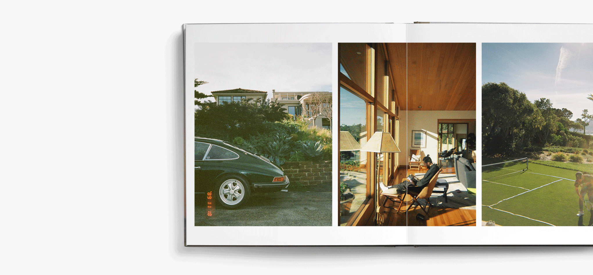 layflat photo album flipping through pages