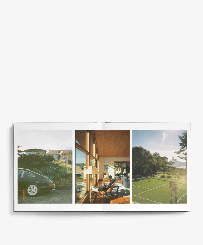 layflat photo album flipping through pages
