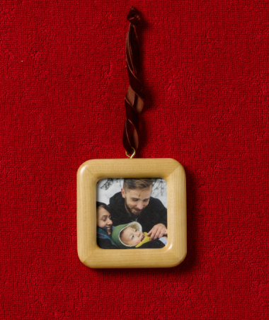 Wood Frame Photo Ornament