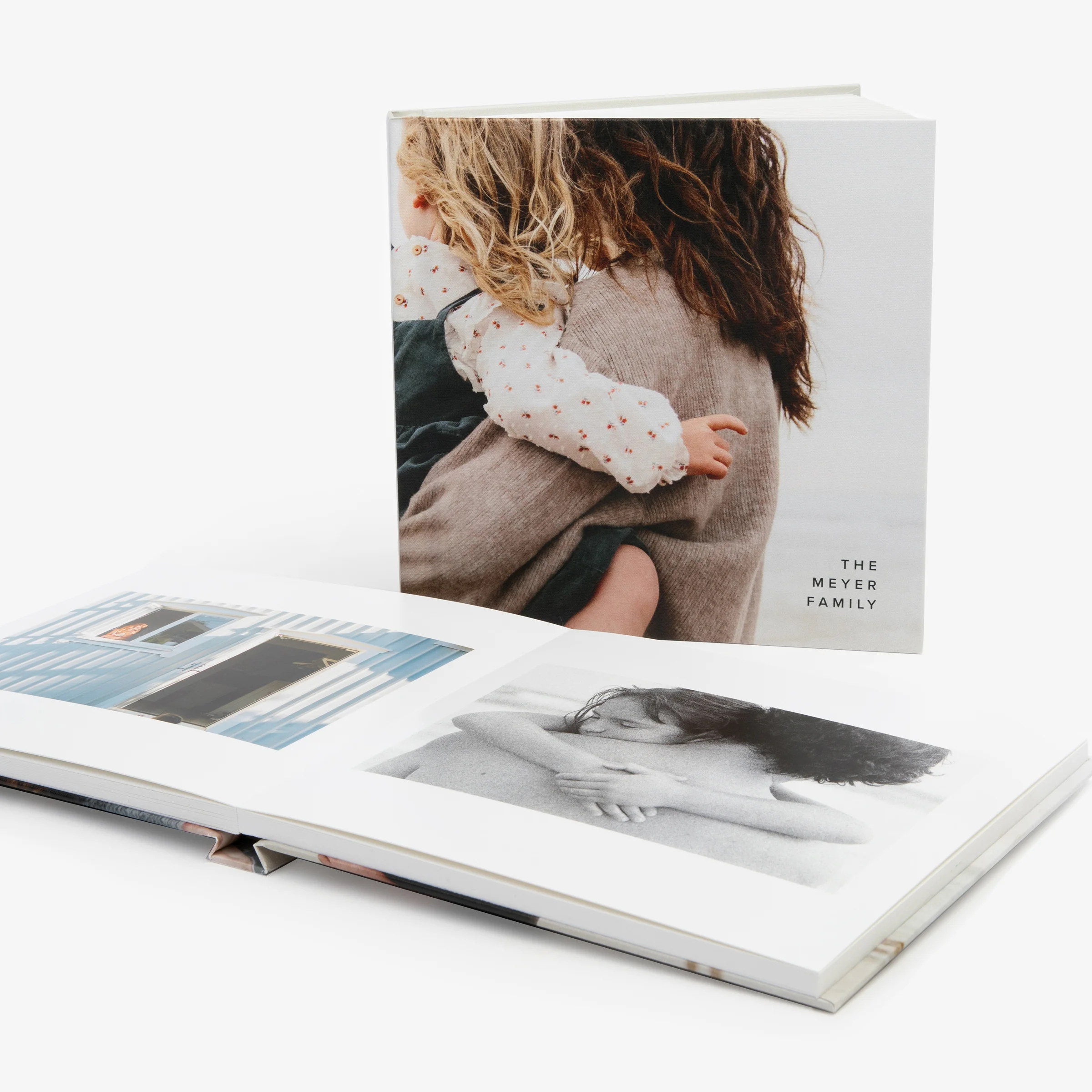 Photo-Wrapped Layflat Album featuring a panoramic image cover and unique layflat page layout