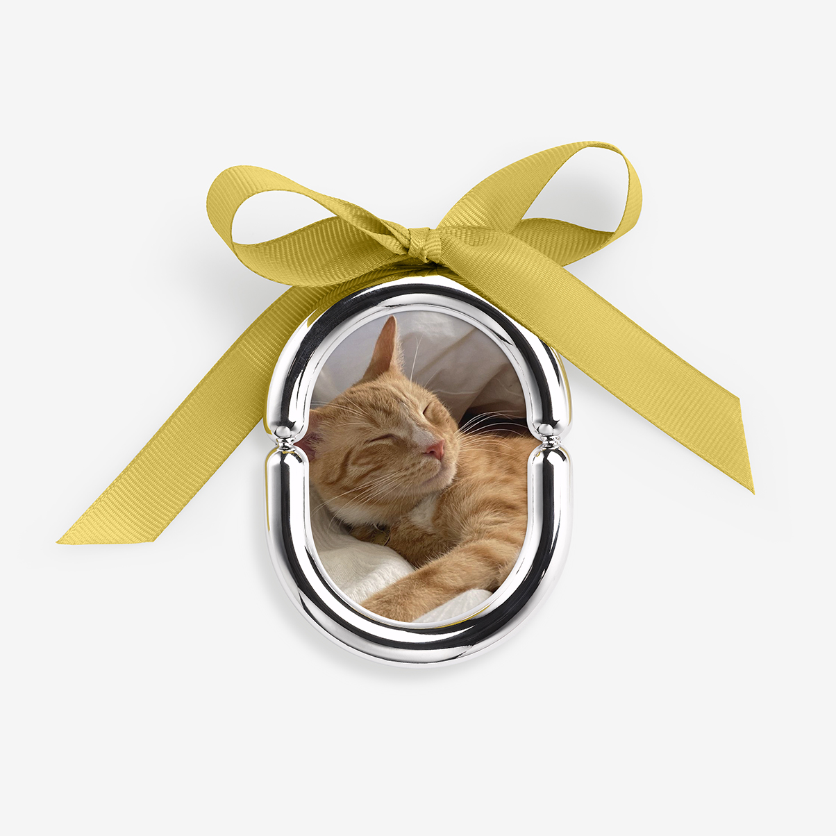 Personalized Cat Ornament - Chrome Frame by Artifact Uprising | Photo Holders