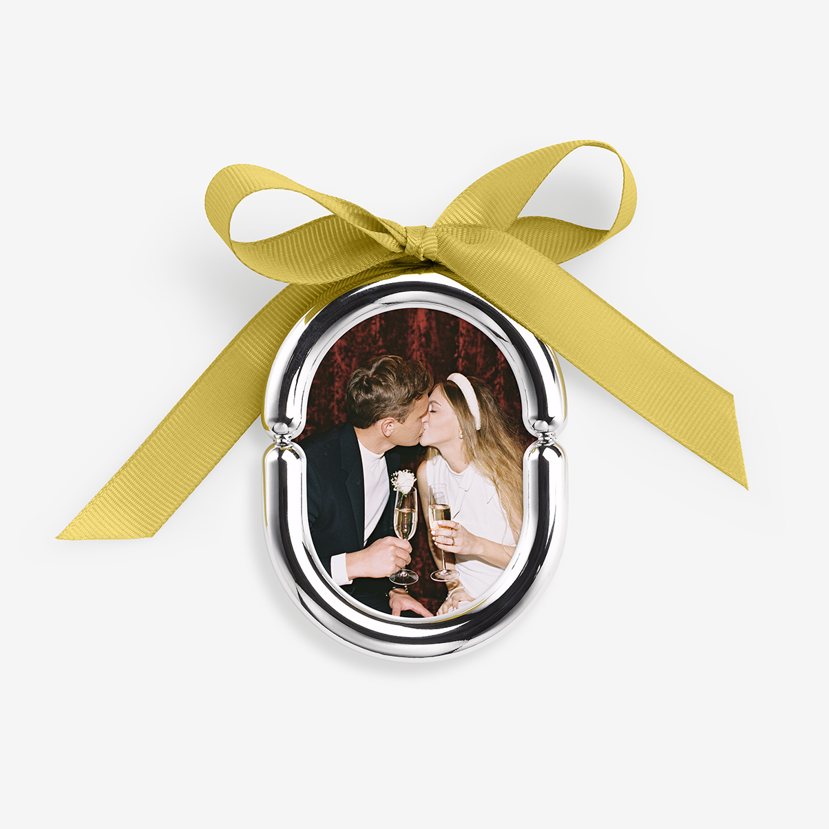 First Christmas Married Ornament - Chrome Frame by Artifact Uprising | Photo Holders