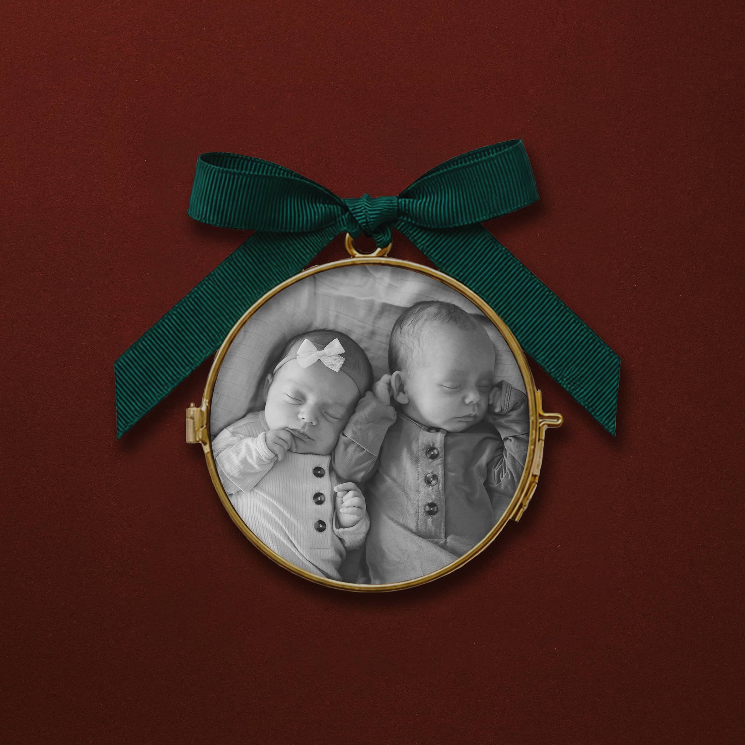 Baby's First Christmas Ornament - Pressed Glass by Artifact Uprising | Photo Holders