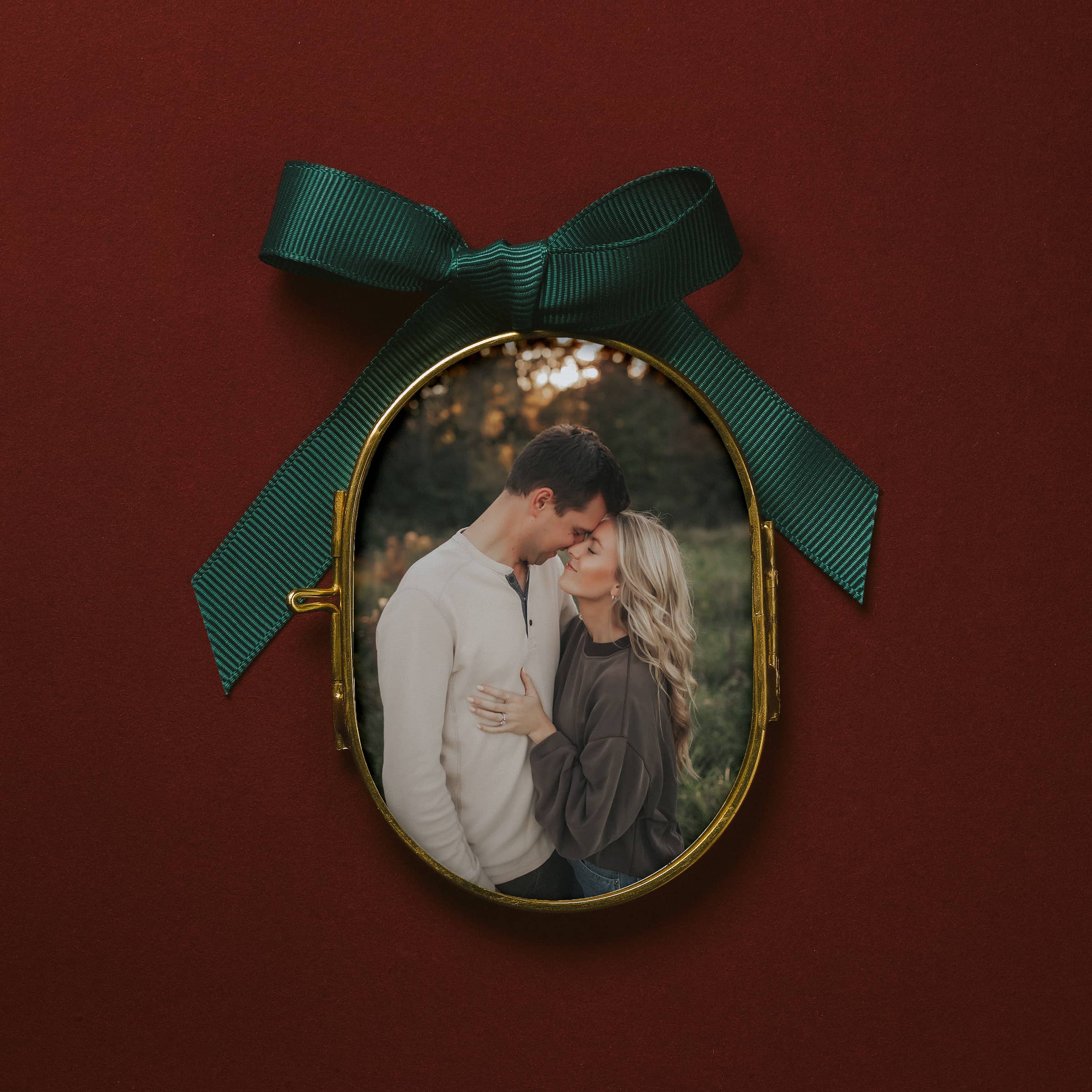 Custom Couple Ornament - Pressed Glass by Artifact Uprising | Photo Holders