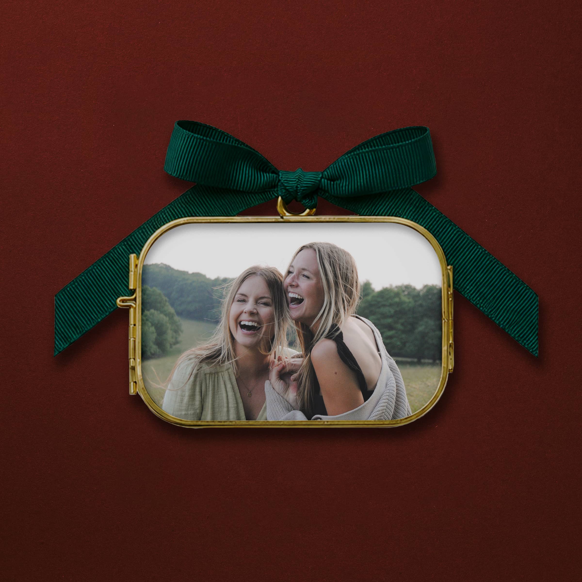 Personalized Best Friends Ornament - Pressed Glass by Artifact Uprising | Photo Holders
