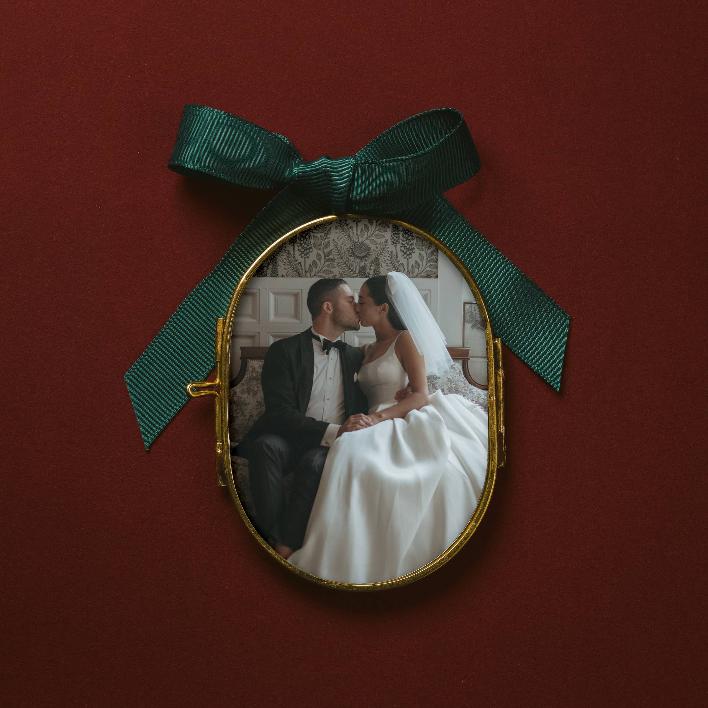 Wedding Christmas Ornament - Pressed Glass by Artifact Uprising | Photo Holders