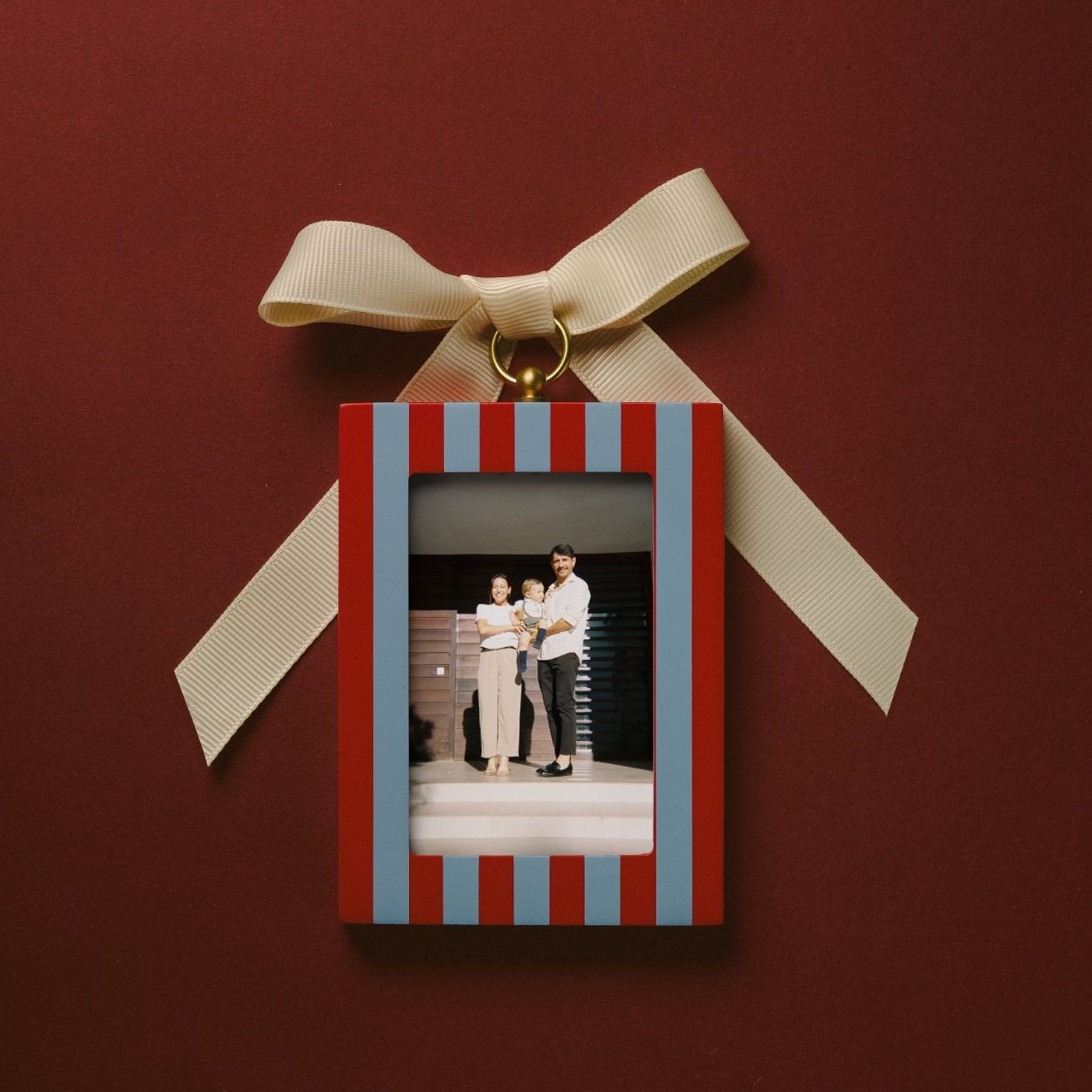 The Striped Wood Ornament by Artifact Uprising | Photo Holders