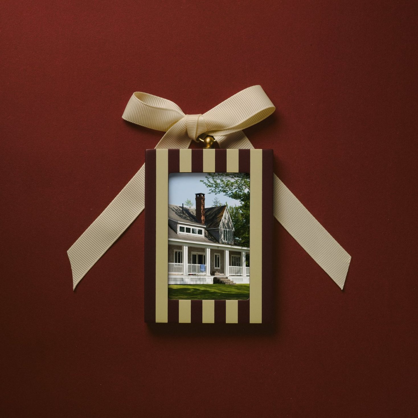 Ornament for Your First Home - Striped Wood by Artifact Uprising | Photo Holders